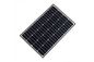 40 Watt Mono Black Solar PV Panel Transmisi Tinggi Rendah Besi Tempered Glass Cover