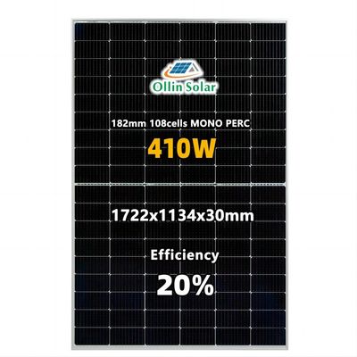 Full Black Mono Perc 9bb PV Panel Surya Fotovoltaik Untuk Tata Surya Rumah