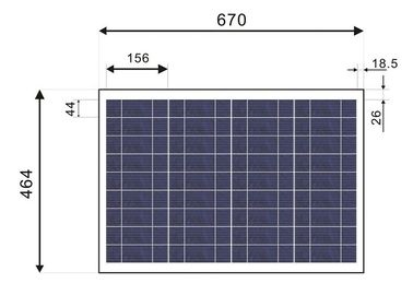 Beli Bingkai Putih 12V Panel Surya 3.2mm Transmisi Tinggi Kaca Tempered Kaca Depan online manufacture