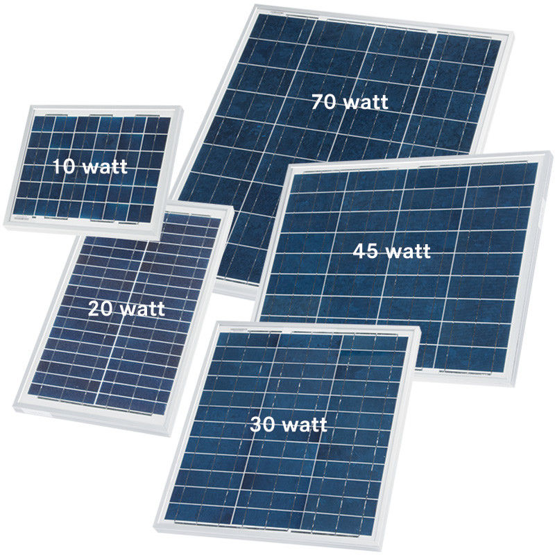30 Watt Silicon Solar Panel Efisiensi Tinggi Untuk Sensor Gerak Jalan Tenaga Surya