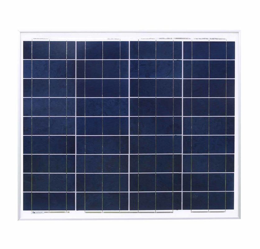Aluminium 60w Crystalline Solar Panel 21.6v Sirkuit Tegangan Rendah - Kaca Besi