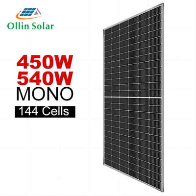 550W Setengah Sel Panel Surya Mono Anodized Aluminium Alloy Frame Solar Energy Panel