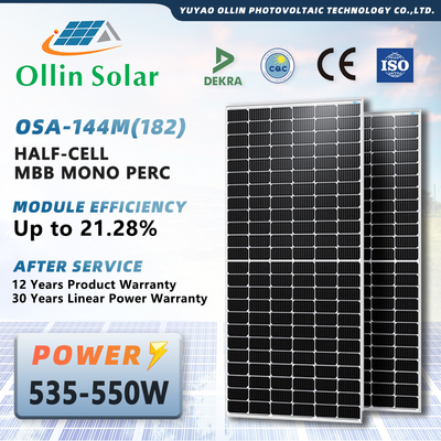 Panel Surya 550w Bersertifikat INMETRO Untuk Pasar Brazillian Layanan OEM Tersedia