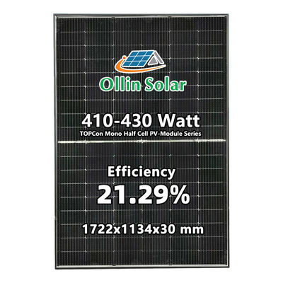N TYPE 420W TOPCON N TYPE MONOCRYSTALLINE HALF CELL SOLAR PANEL