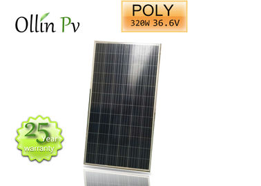 Bingkai Putih PV Panel Surya / Panel Surya Silikon Polikristalin Warna Sel Biru